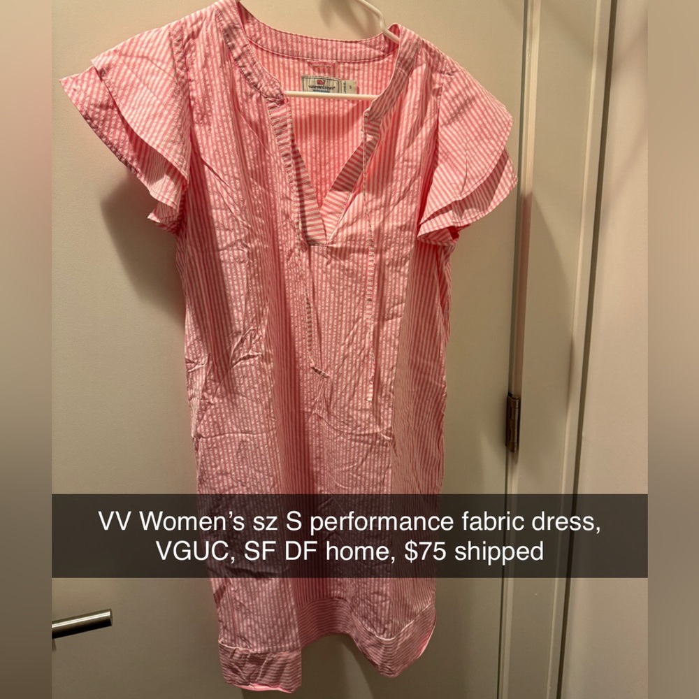 Vineyard Vines Ladies Knee-Length Striped Performance Dress 👗🐳
